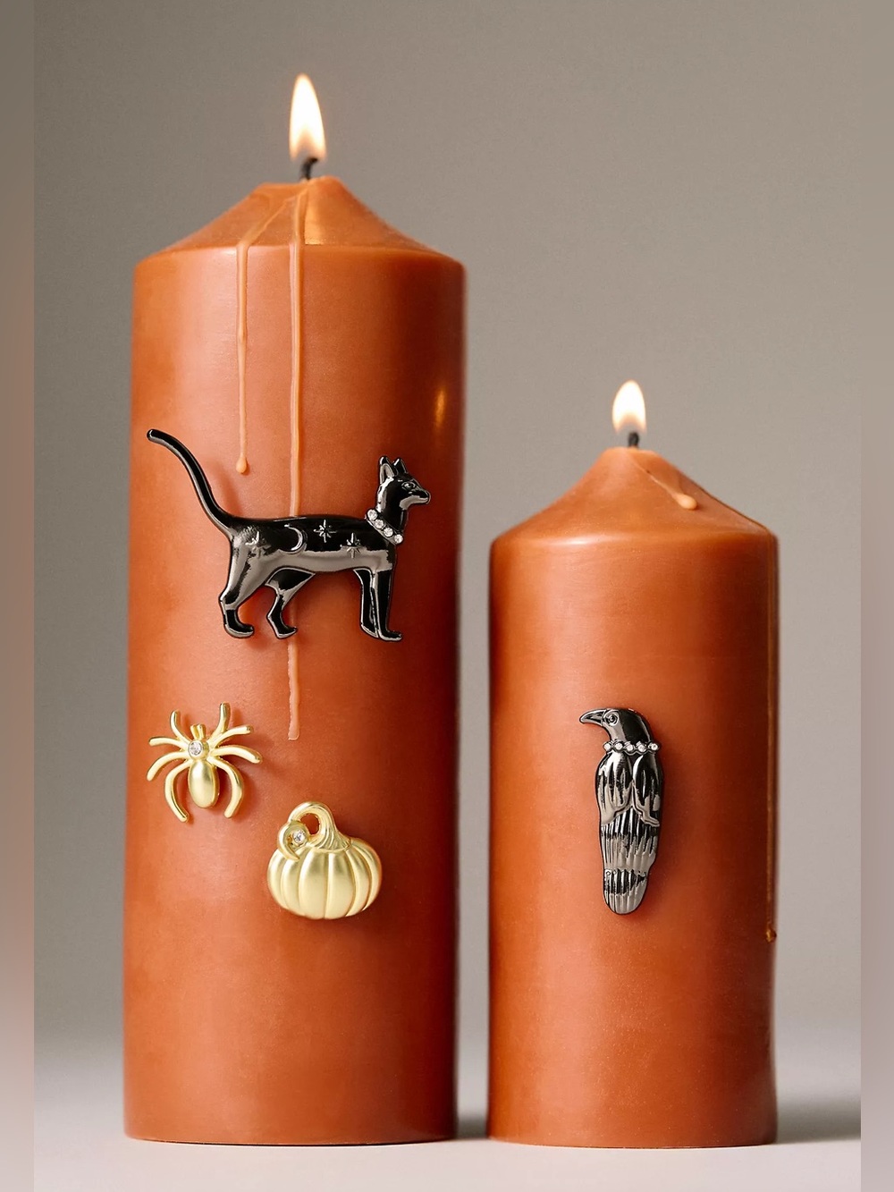 Anthropologie Candle Charms - Black Cat, Raven, Pumpkin, Spider